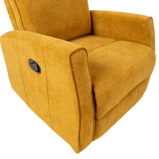 Tugitool EDDY kiikuv ja pöörlev manuaalne recliner 76x96xH103cm, kollane
