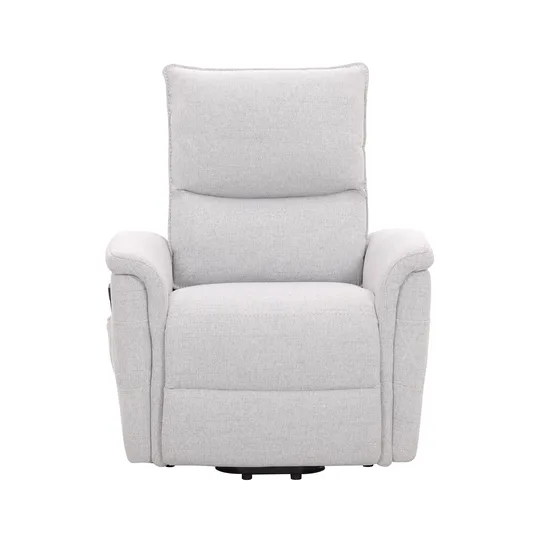 Recliner armchair GIANNI with electric lifting mechanism, grayish-white