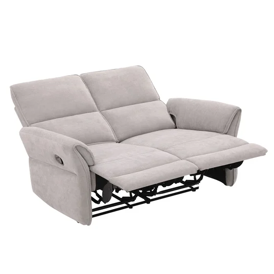 Recliner sofa DAMIKA 2-seater with electric mechanism, grey