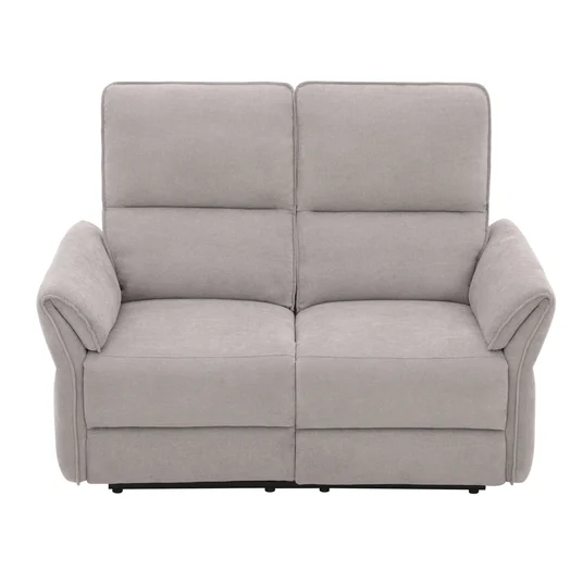 Recliner sofa DAMIKA 2-seater with electric mechanism, grey