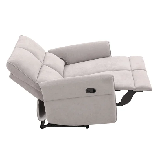 Recliner sofa DAMIKA 2-seater with electric mechanism, grey