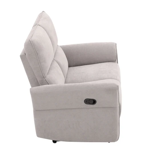 Recliner sofa DAMIKA 2-seater with electric mechanism, grey