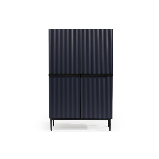 Sideboard Nicole - Wave Blue Mdf / Black Legs