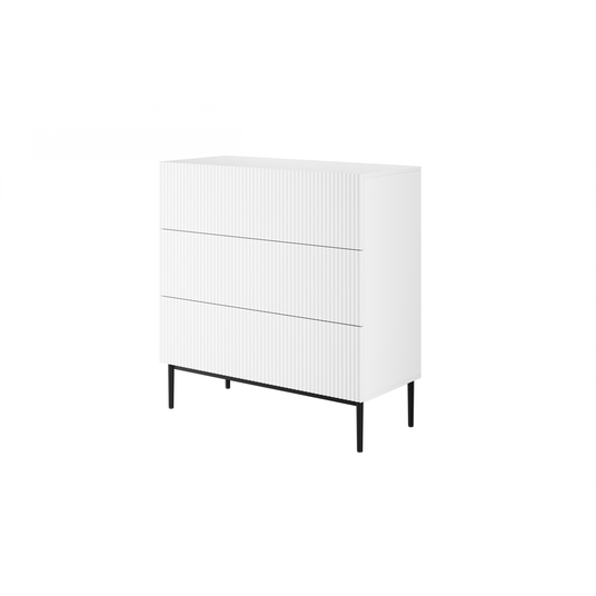 NICOLE sahtlikapp 100 3SZ - valge matt / must raam