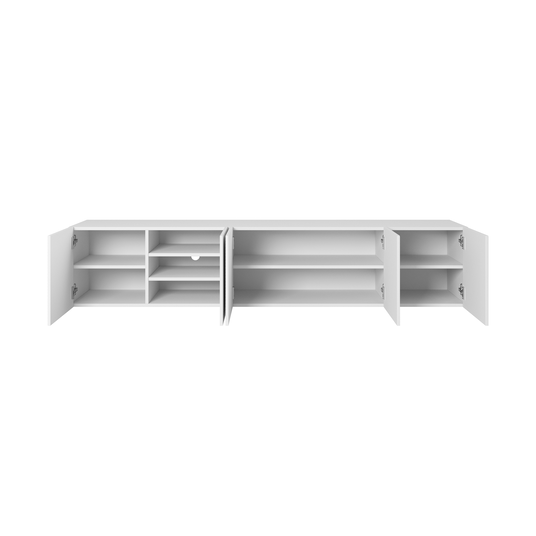 Tv Set Wall Mounted Asha 200 Cm - White Mat