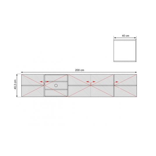 Tv Set Wall Mounted Asha 200 Cm - White Mat