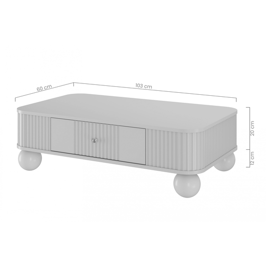 Coffee Table Vesper - Black / Black Handles