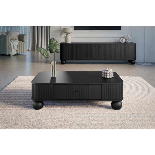 Coffee Table Vesper - Black / Black Handles