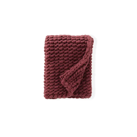 Kate Throw 170 x 130 cm - / Burgundy Polyester