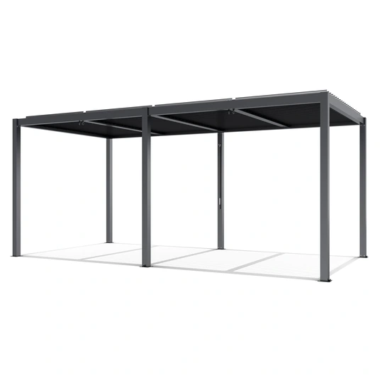Pergola LUXE 5,8 x 3 m, antratsiit, LED-valgustusega