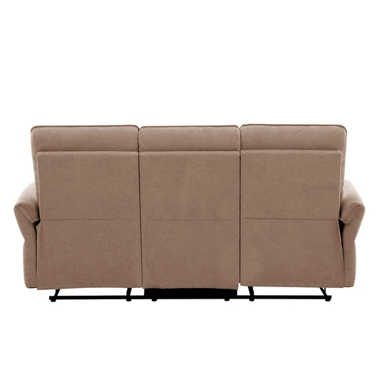 Recliner sofa DAMIKA 3-seater with electric mechanism, light brown