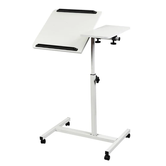 Maclean mobiilne laua-/laptopstatiiv, valge, reguleeritav kõrgus 59-89 cm, max. 30 kg , MC-121 W