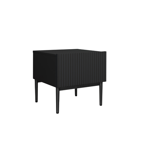 Set Of Night Stand Nicole 2 Pcs. - Black Mat / Black Legs