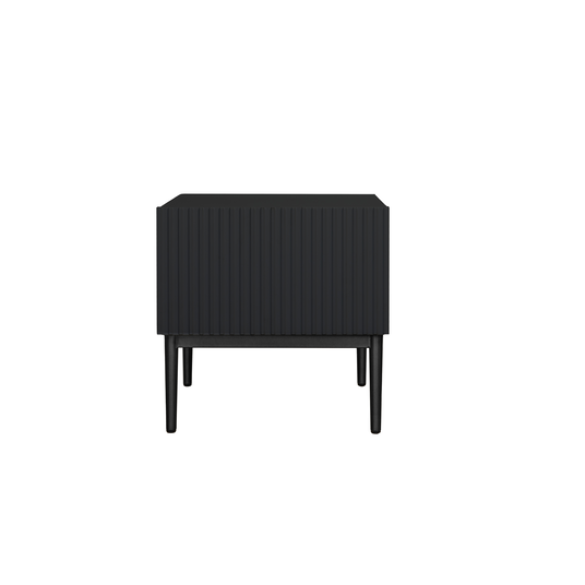 Set Of Night Stand Nicole 2 Pcs. - Black Mat / Black Legs