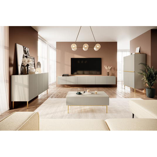Coffee Table Nicole - Cashmere / Golden Legs