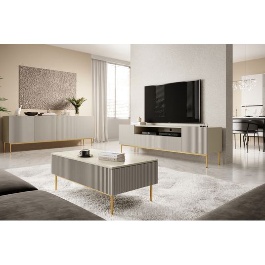 Coffee Table Nicole - Cashmere / Golden Legs