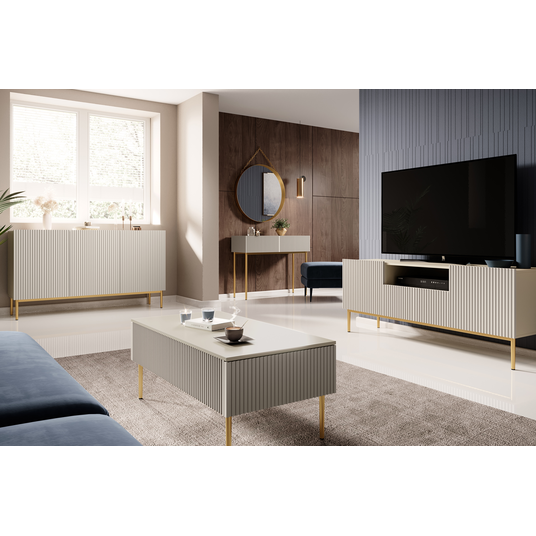 Coffee Table Nicole - Cashmere / Golden Legs