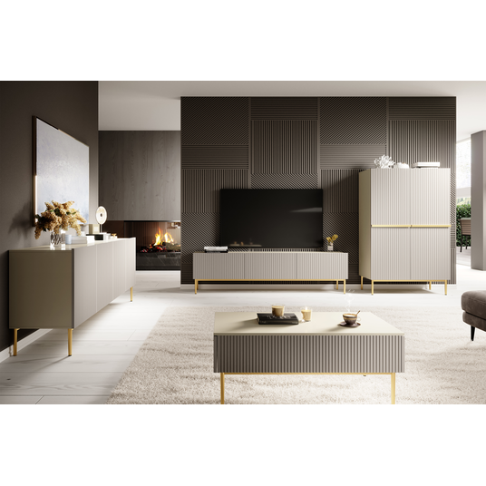 Coffee Table Nicole - Cashmere / Golden Legs