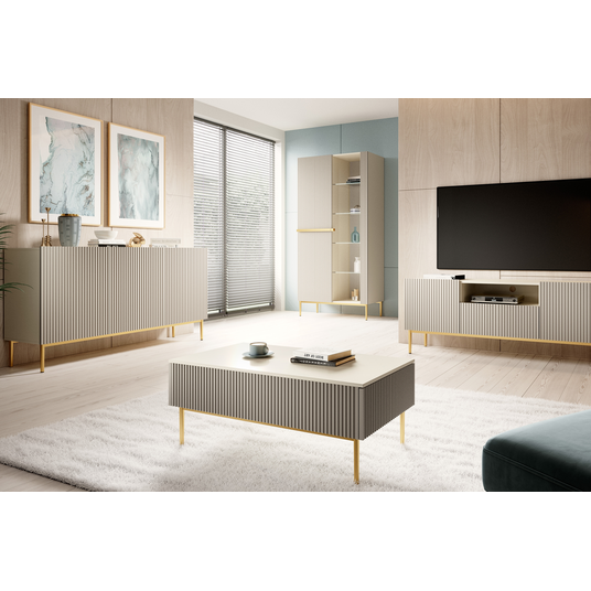 Coffee Table Nicole - Cashmere / Golden Legs