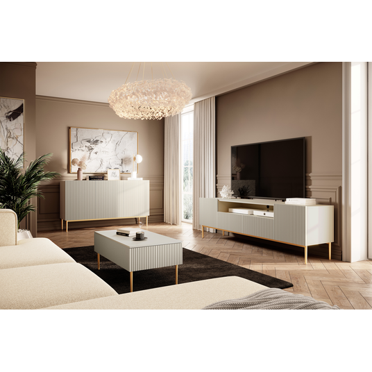Coffee Table Nicole - Cashmere / Golden Legs
