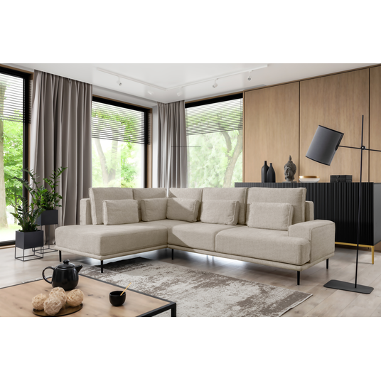 Corner Nicole L With Sleeping Area / Hevia 207.09 / Black Legs / Left Side
