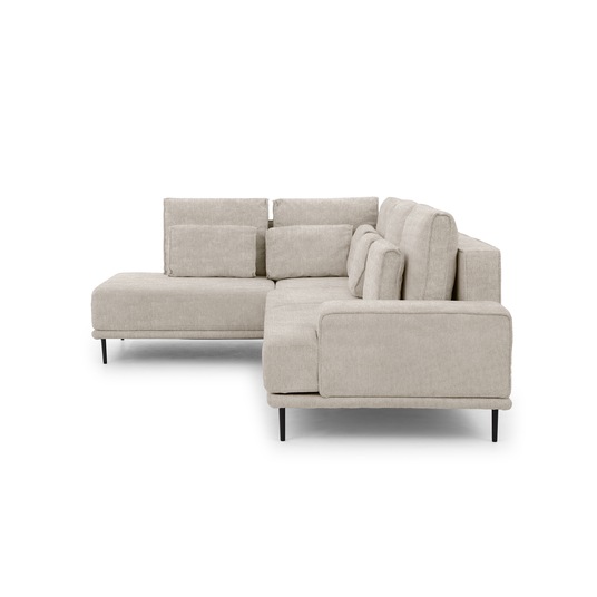 Corner Nicole L With Sleeping Area / Hevia 207.09 / Black Legs / Left Side