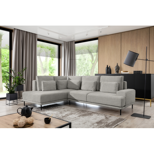 Corner Nicole L With Sleeping Area / Hevia 207.17 / Black Legs / Left Side
