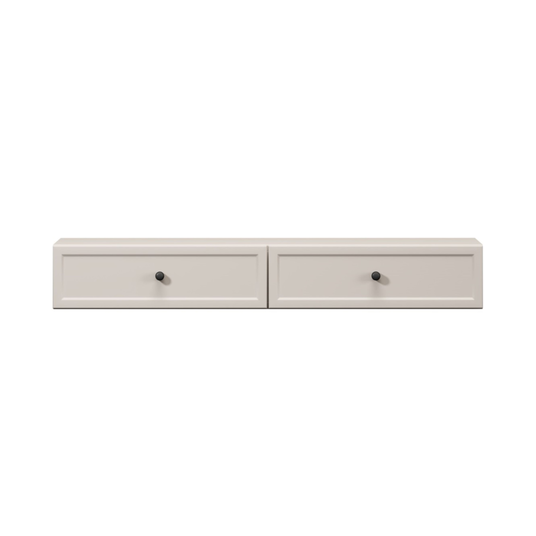 Wall Mounted Dressing Table Lorini - Cashmere / Black Handles