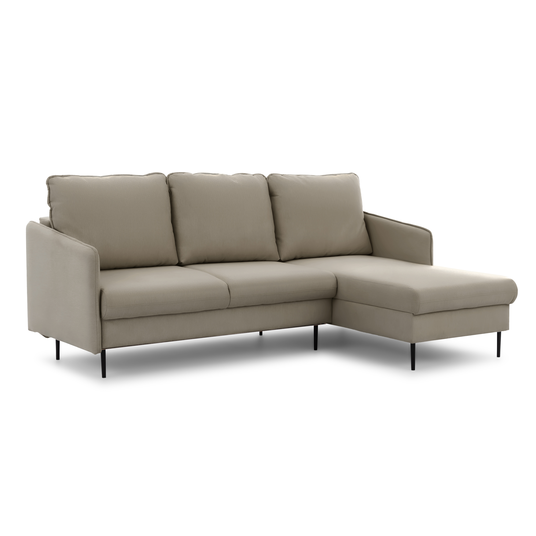 Corner With The Sleeping Area Taila Mini / Velluto 3 / Black Legs / Right Side