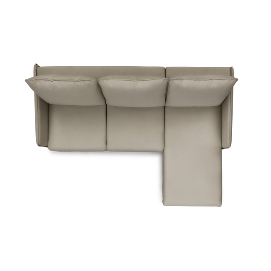 Corner With The Sleeping Area Taila Mini / Velluto 3 / Black Legs / Right Side