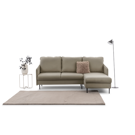 Corner With The Sleeping Area Taila Mini / Velluto 3 / Black Legs / Right Side