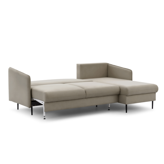 Corner With The Sleeping Area Taila Mini / Velluto 3 / Black Legs / Right Side