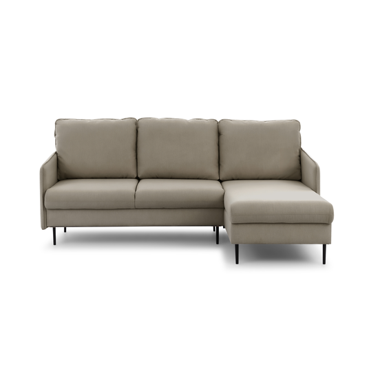 Corner With The Sleeping Area Taila Mini / Velluto 3 / Black Legs / Right Side