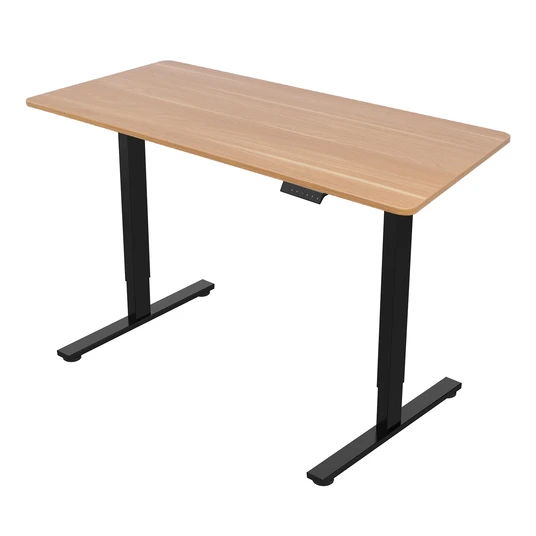 Desk ERGO FIT with 1 motor 120x68xH71,5-116cm, oak/black