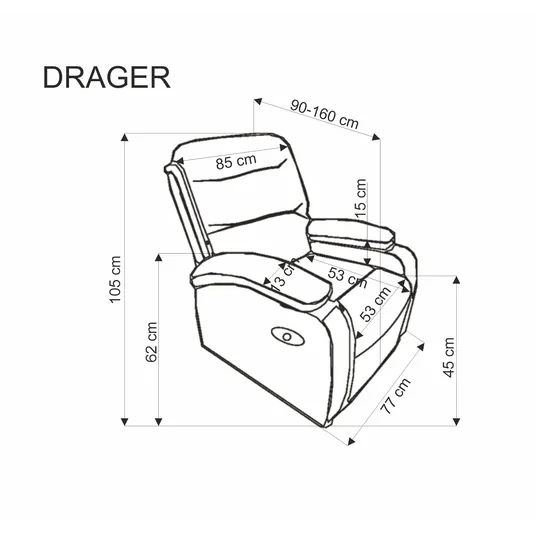 DRAGER leisure chair, d.green