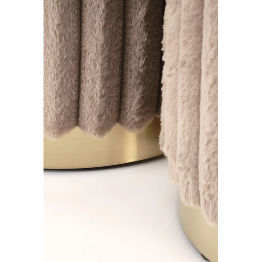 FIDO set of two stools: color: cappuccino / gold