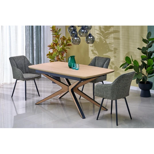 JAMES extension table, natural / black