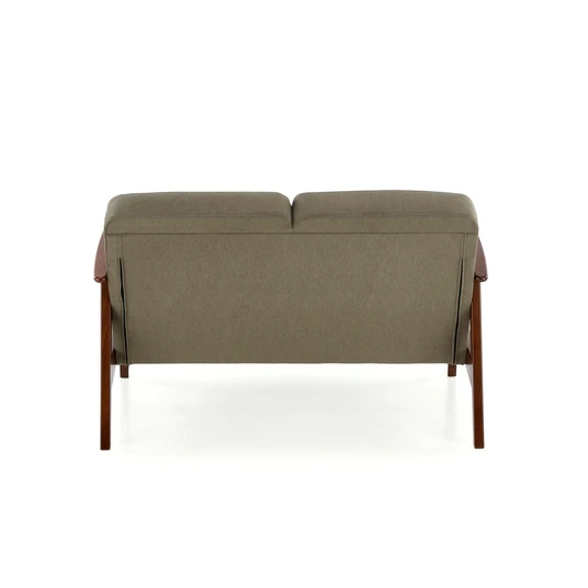 MILANO 2S sofa, olive CASTEL#39 / dark walnut