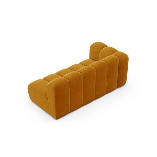 Vasakpoolne sametist mooduldiivan, Lupine, 3-kohaline, 175x95x70, kollane