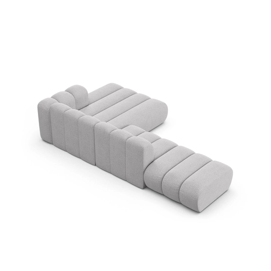 Modulaarne parempoolne nurgadiivan, Lupine, 5-kohaline, 299x177x70, helehall