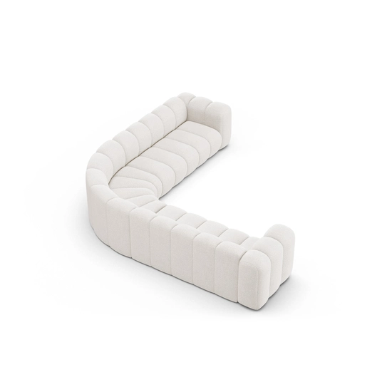 Modulaarne U-kujuline nurgadiivan, Lupine, 5 istekohta, 309x309x70, valge