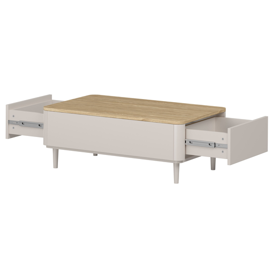 Coffee Table Elivo - Cashmere / Oiled Oak / Cashmere Legs