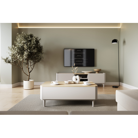 Coffee Table Elivo - Cashmere / Oiled Oak / Cashmere Legs