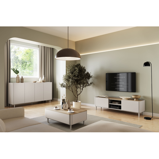 Coffee Table Elivo - Cashmere / Oiled Oak / Cashmere Legs