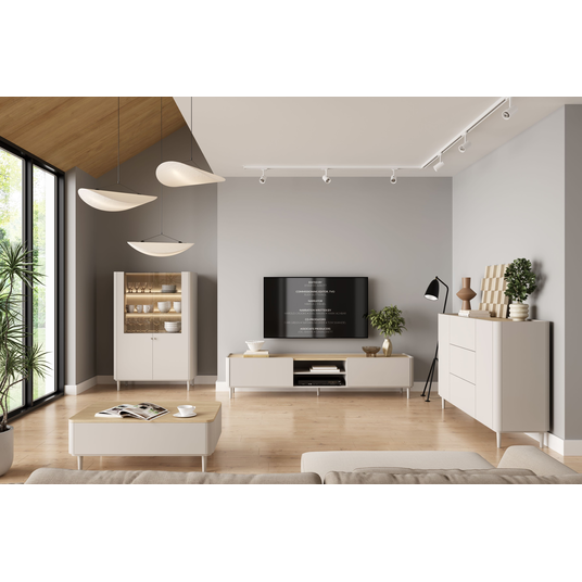 Coffee Table Elivo - Cashmere / Oiled Oak / Cashmere Legs