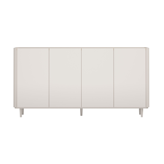 Chest Of 4 Door Elivo - Cashmere / Oiled Oak / Cashmere Legs