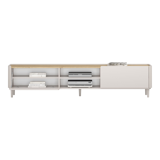 Tv Set Elivo 220 cm - Cashmere / Oiled Oak / Cashmere Legs