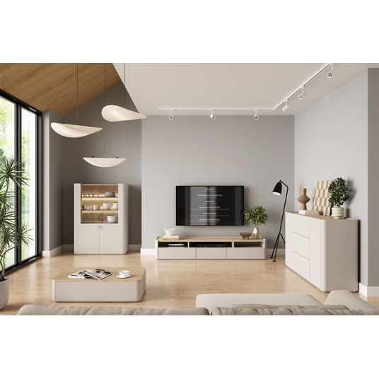 Tv Set Elivo 200 cm - Cashmere / Oiled Oak