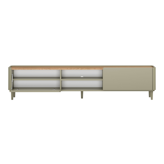 TV komplekt Elivo 220 cm - Eukalüpt / Baltic Dune Oak / Eukalüptist jalad