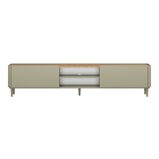 TV komplekt Elivo 220 cm - Eukalüpt / Baltic Dune Oak / Eukalüptist jalad